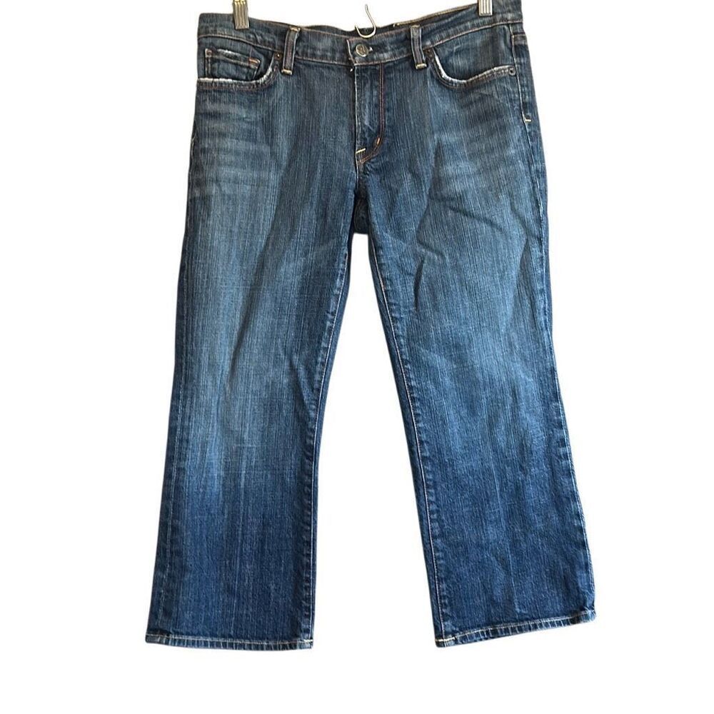 Citizens of Humanity Kelly Low Waist Cropped Bootcut Jeans Size 31 Medium Wash